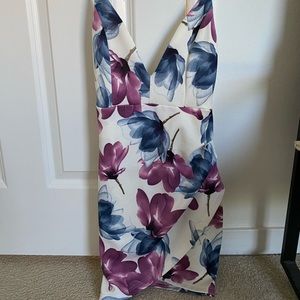 Saved By the dress, body con floral dress. Size 2.